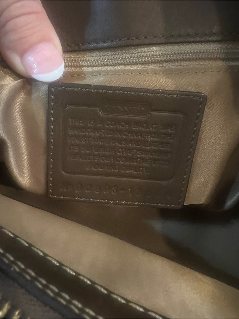 Vintage Coach Holiday Patchwork Satchel Turnlock Bag w/ wallet – Rare Y2K Find! - Picture 7 of 10